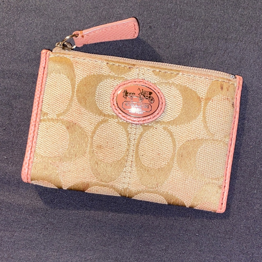 Coach Beige and Pink Wallet